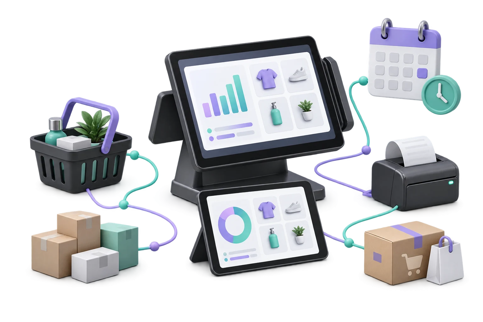 Conceptual illustration of Grosa connected business tools