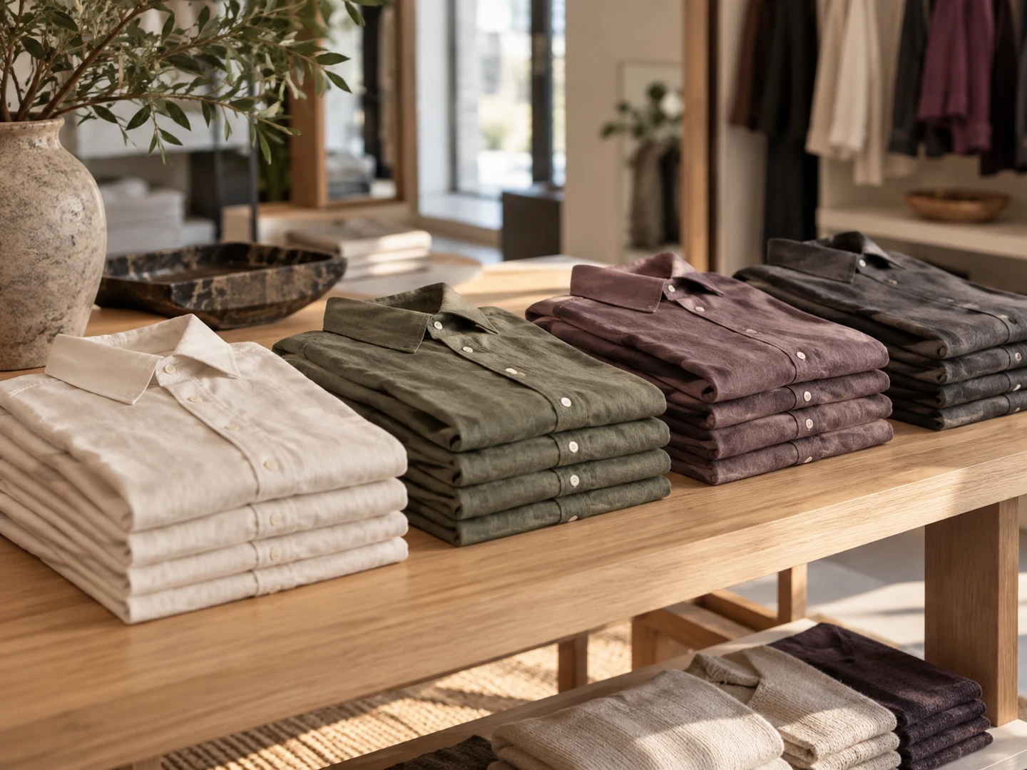Carefully organised product variants in a retail shop