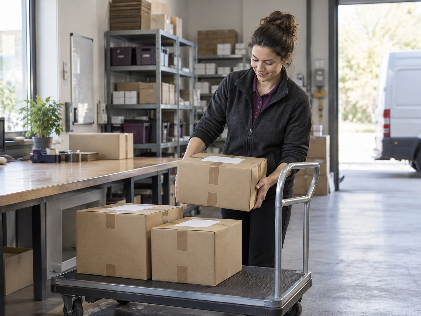 Online retail parcel preparation for dispatch